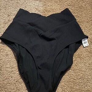 Aerie Black High-Waisted Bikini Bottom